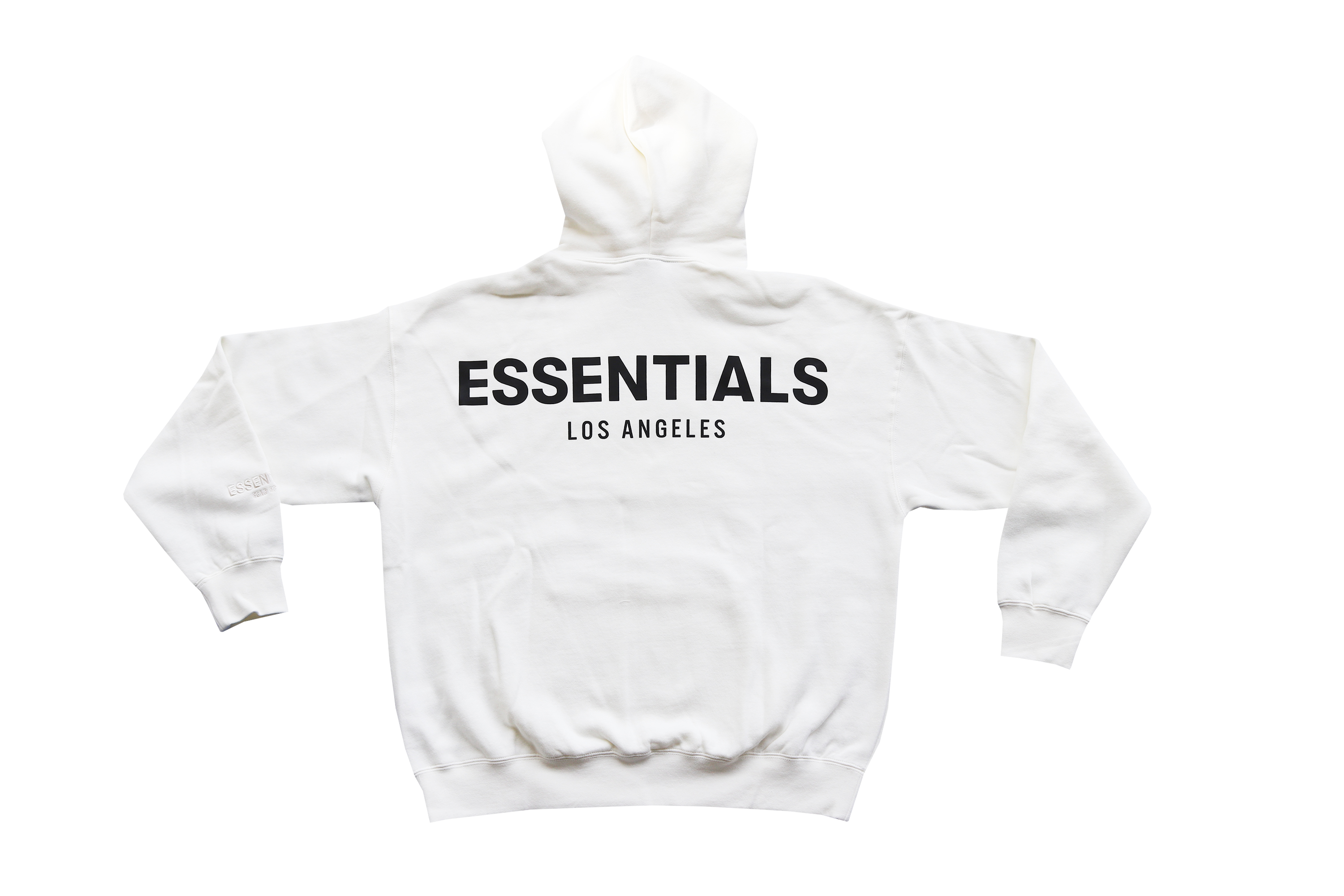 fear of god essentials los angeles 3m pullover hoodie black