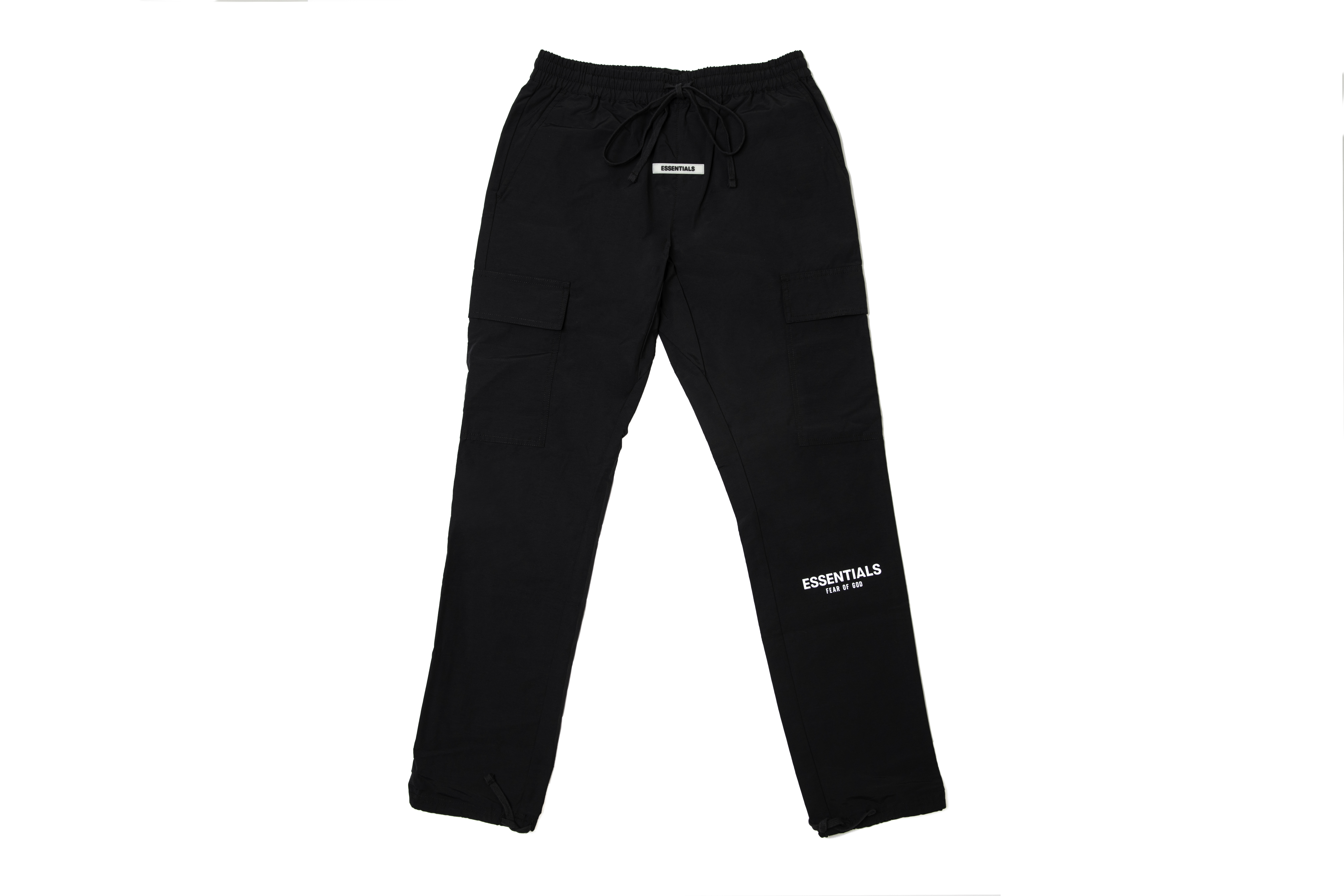 black nylon pants