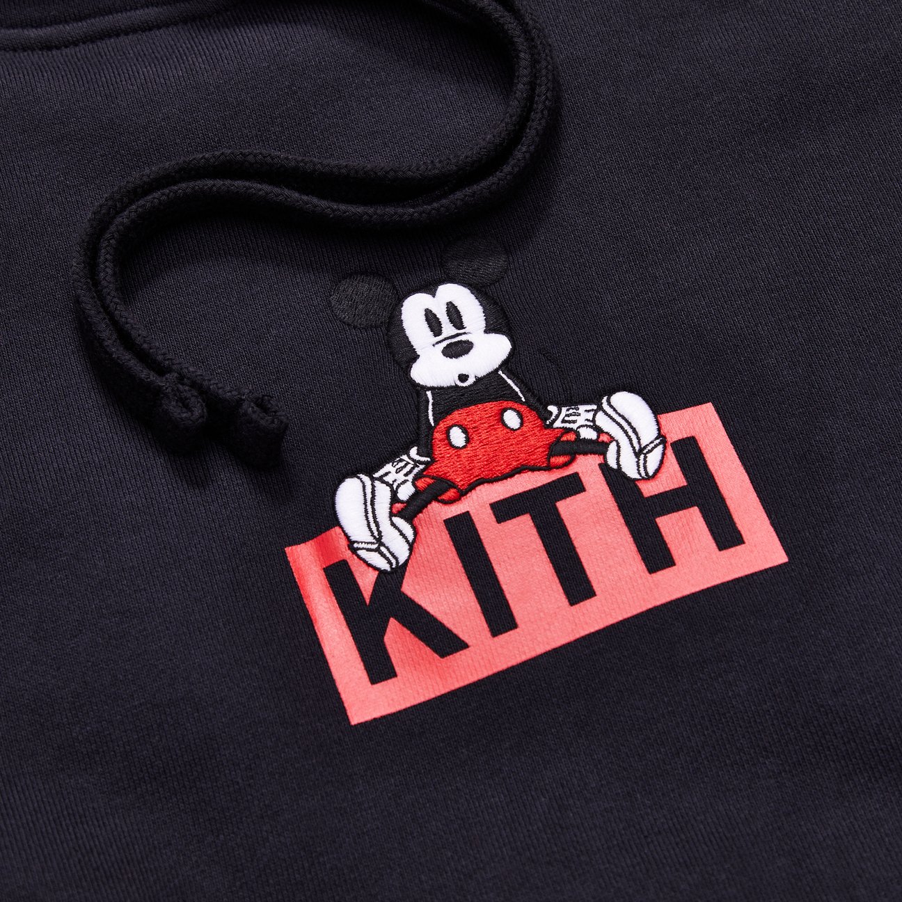 KITH x Disney Sitting Classic Logo Mickey Hoodie Black - Novelship