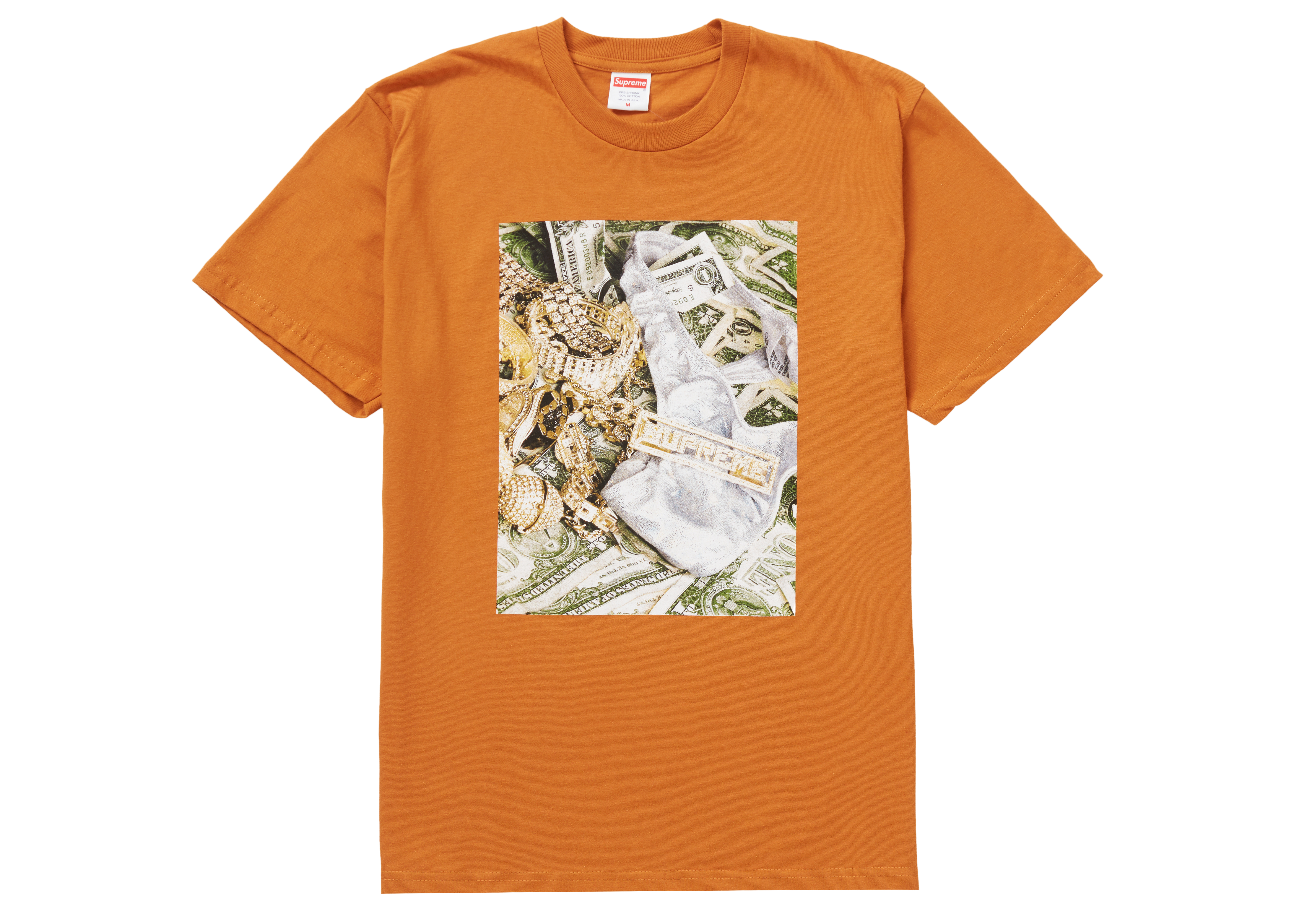 supreme orange t shirt