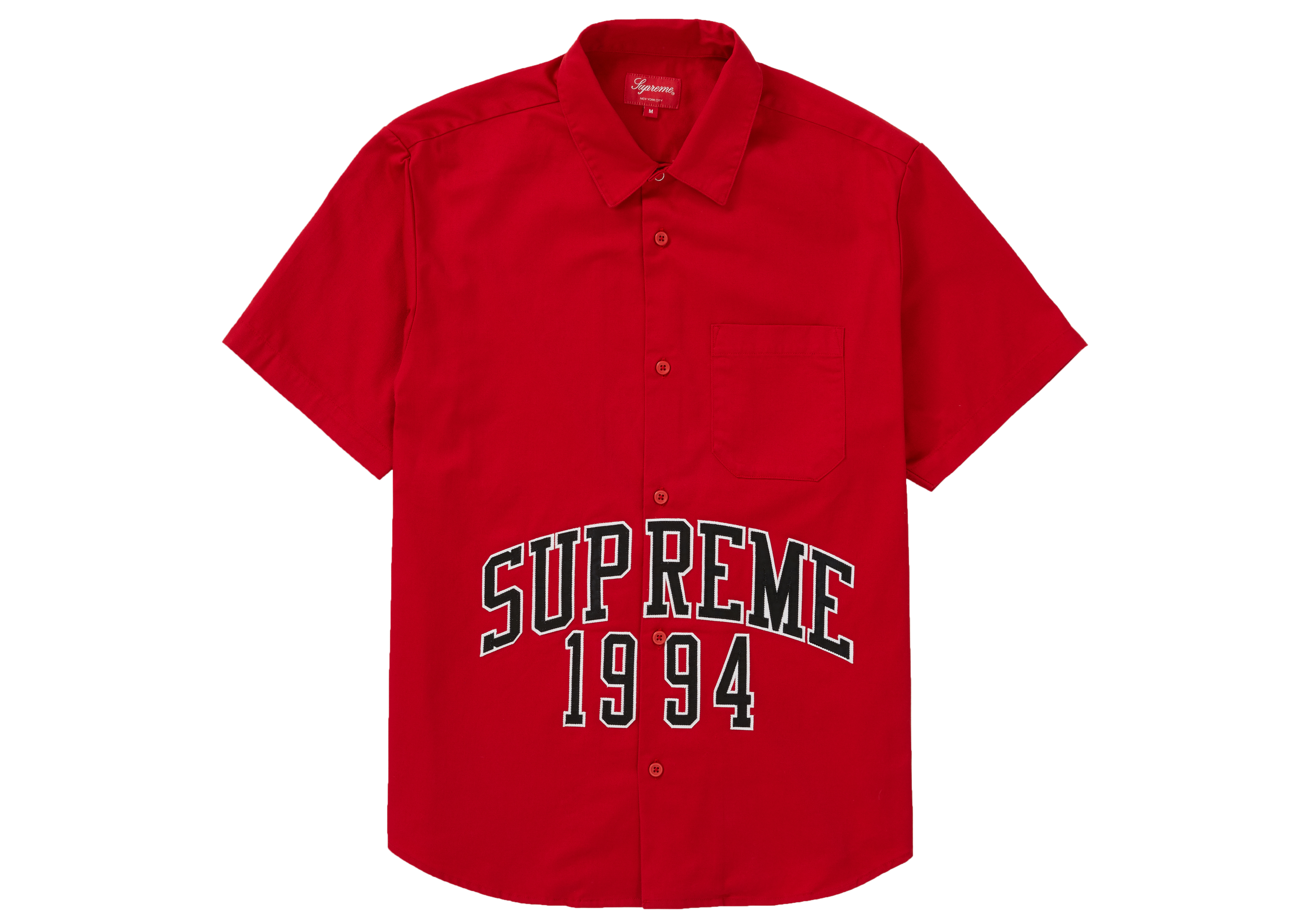 supreme arc logo work shirt