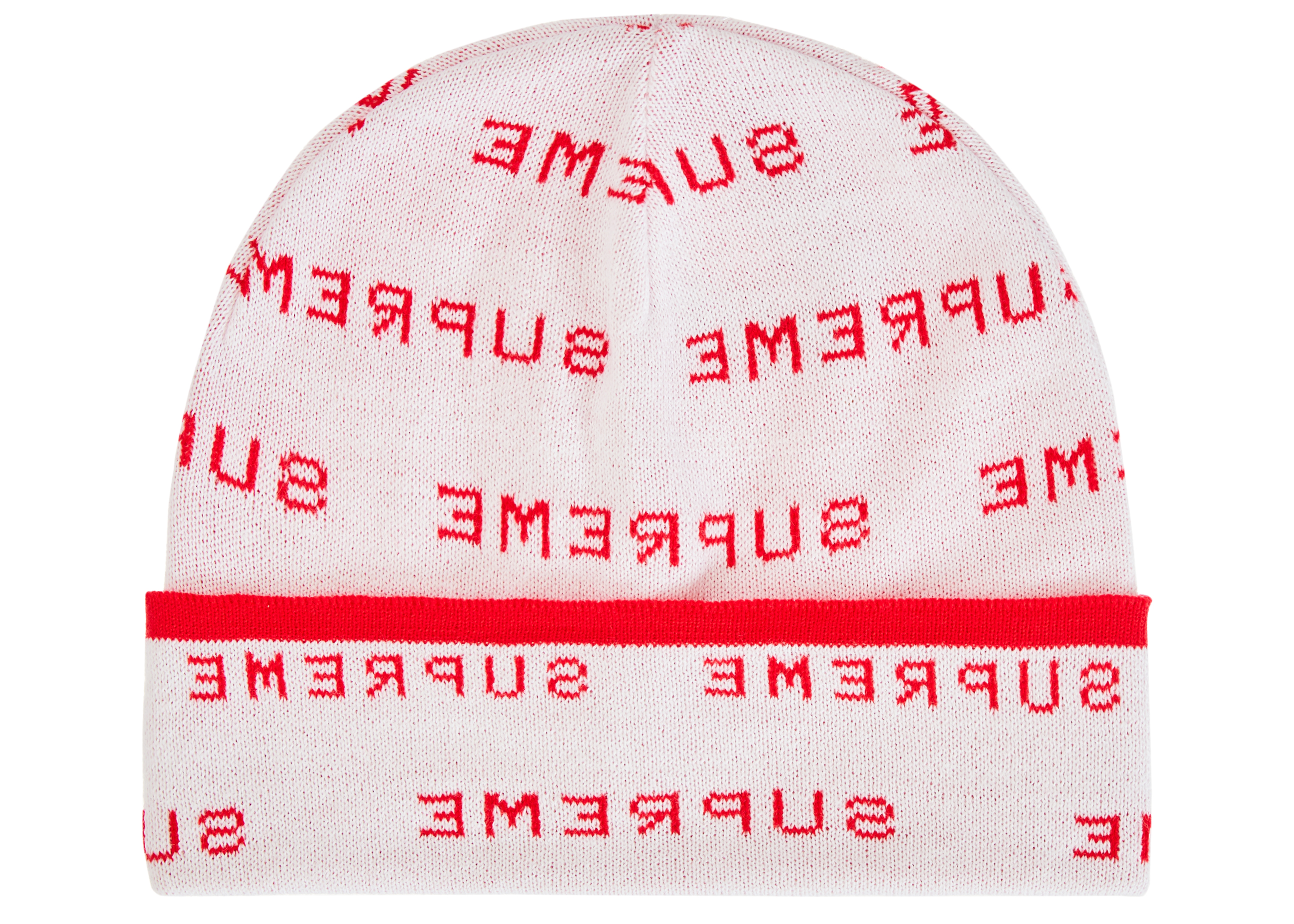 supreme logo repeat beanie