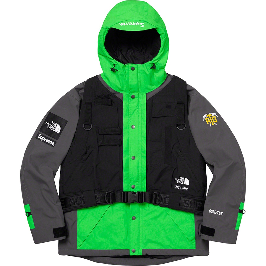 supreme north face green jacket