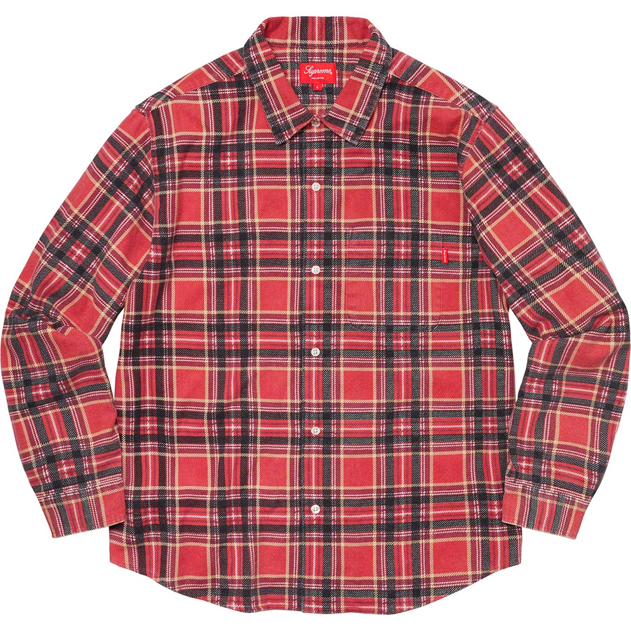 supreme printed plaid shirt