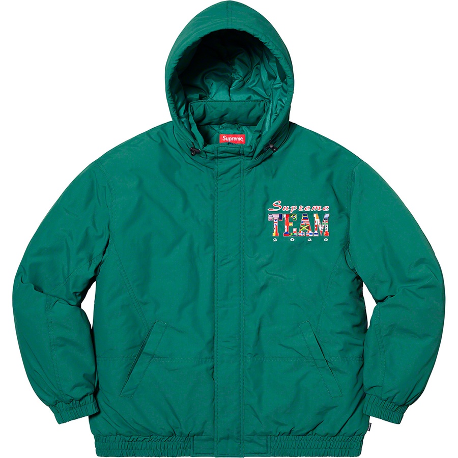 supreme supreme team puffy jacket black