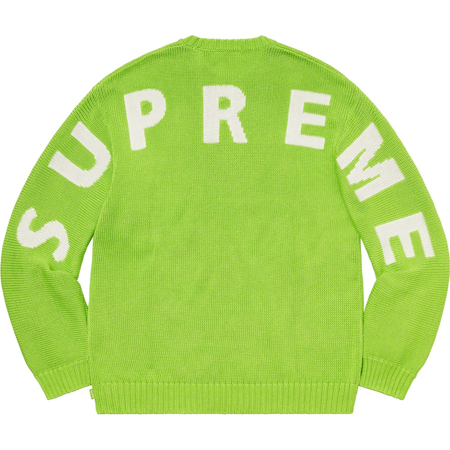 Supreme back logo sweater black new arrivals