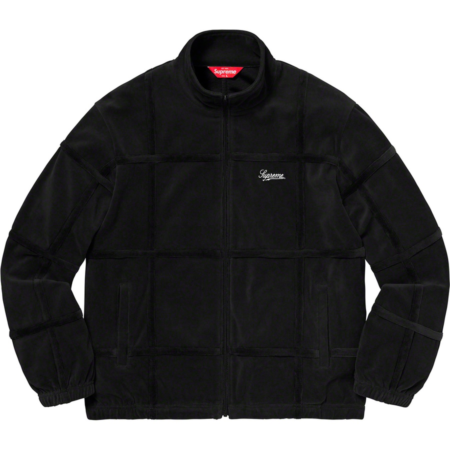 grid taping velour jacket supreme