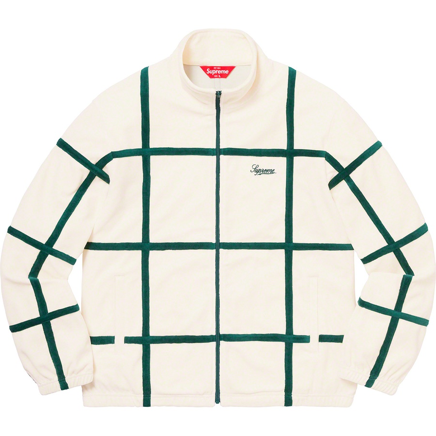 grid taping velour jacket