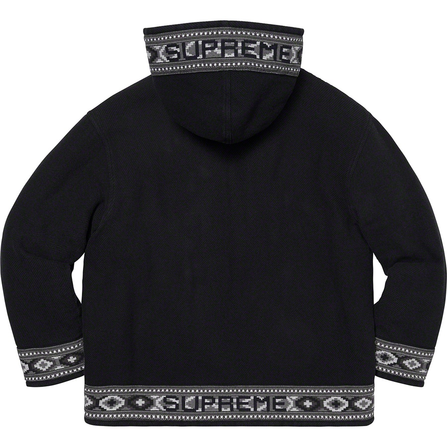 supreme woven hooded jacket black