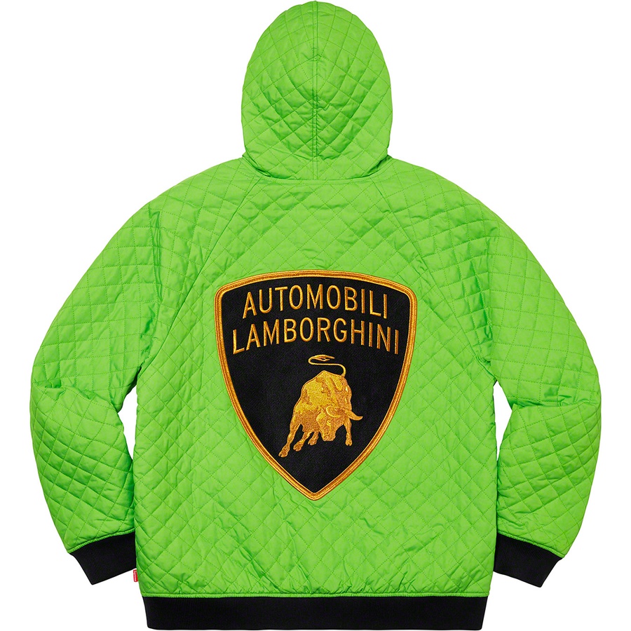 supreme automobili lamborghini hooded work jacket black