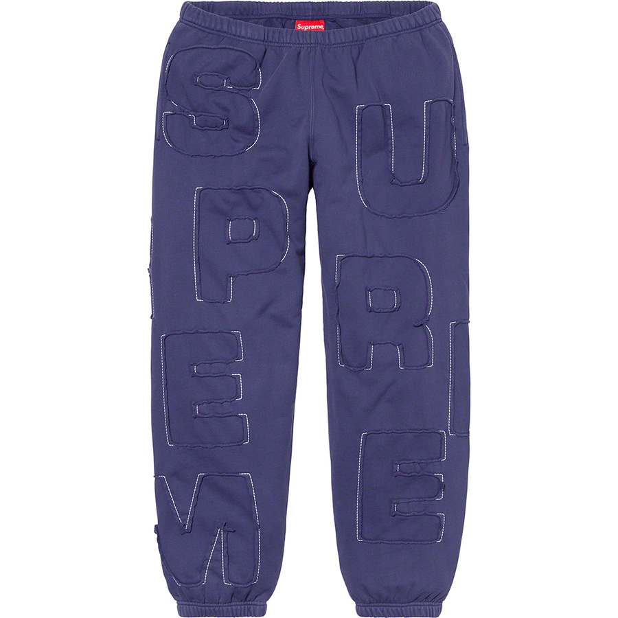 supreme cutout letters sweatpants