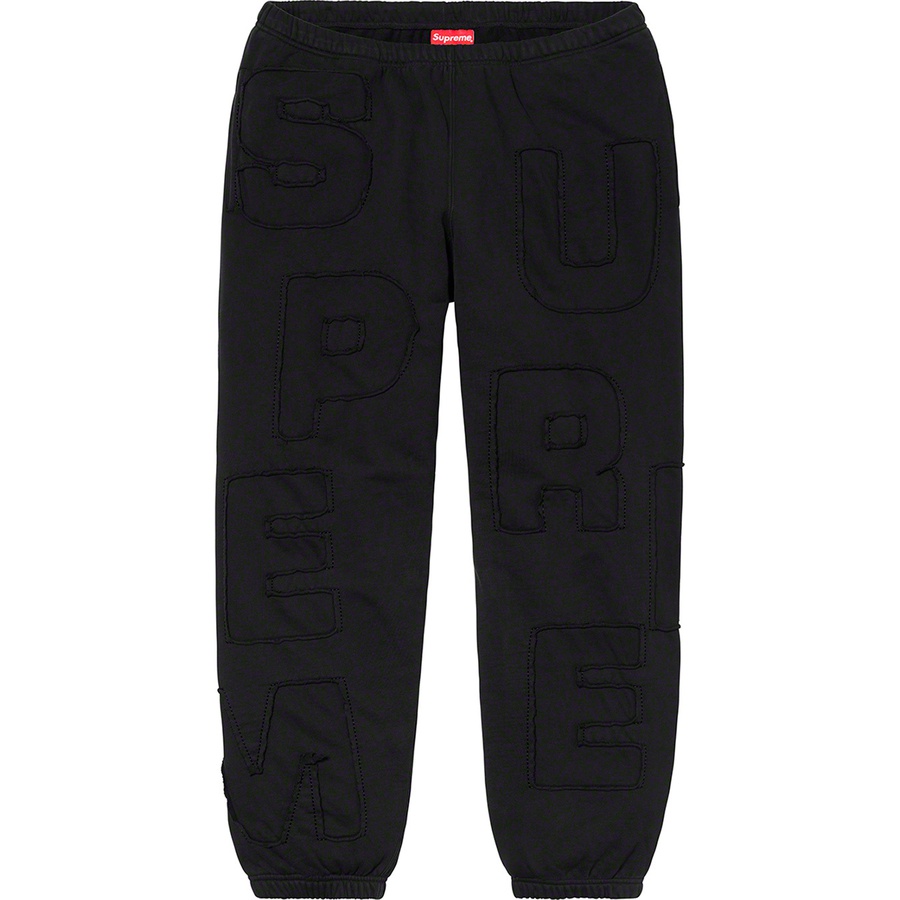 supreme cutout letters sweatpants