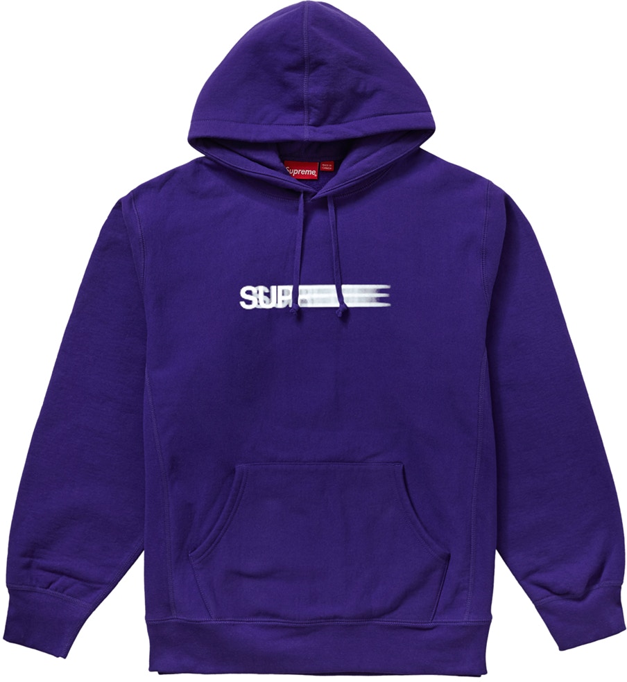 Supreme Motion Logo Hooded Sweatshirt Purple - Novelship