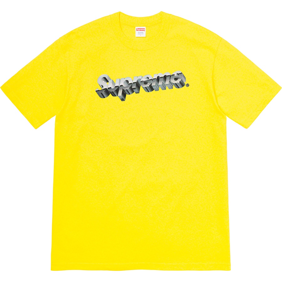 supreme chrome logo tee white