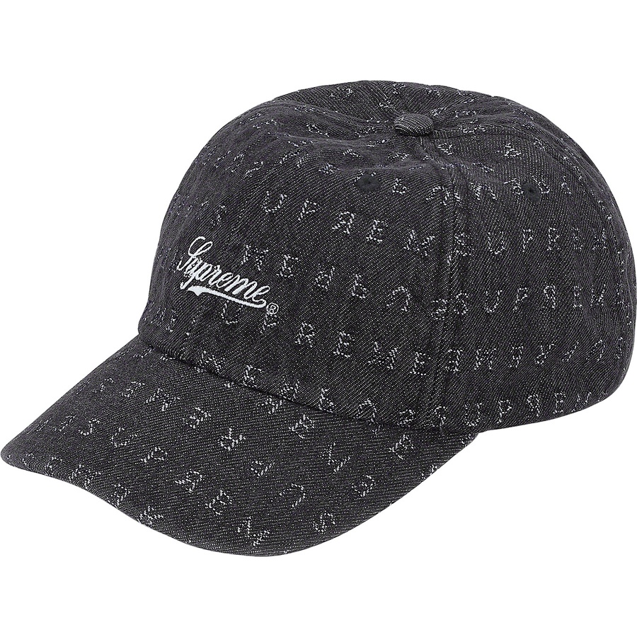 supreme jacquard logos denim hat