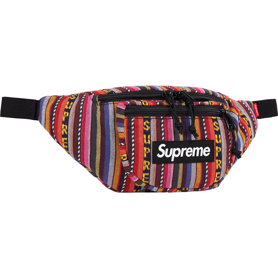 Supreme Woven Stripe Waist Bag Multicolour