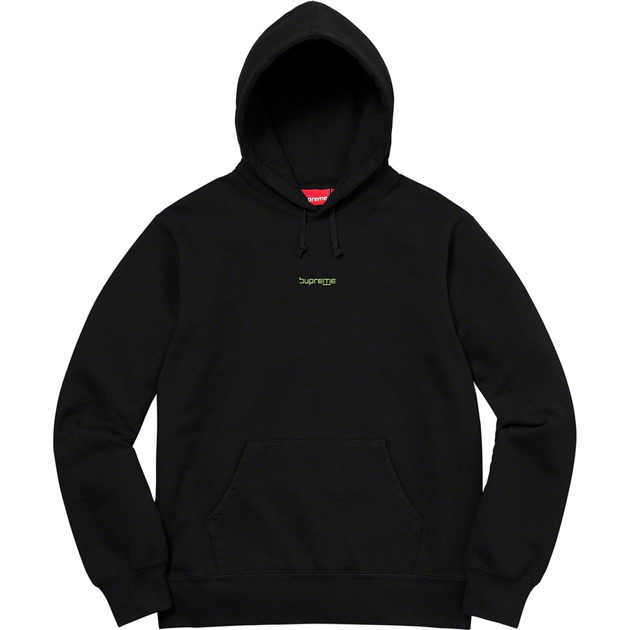 supreme logo hoodie black
