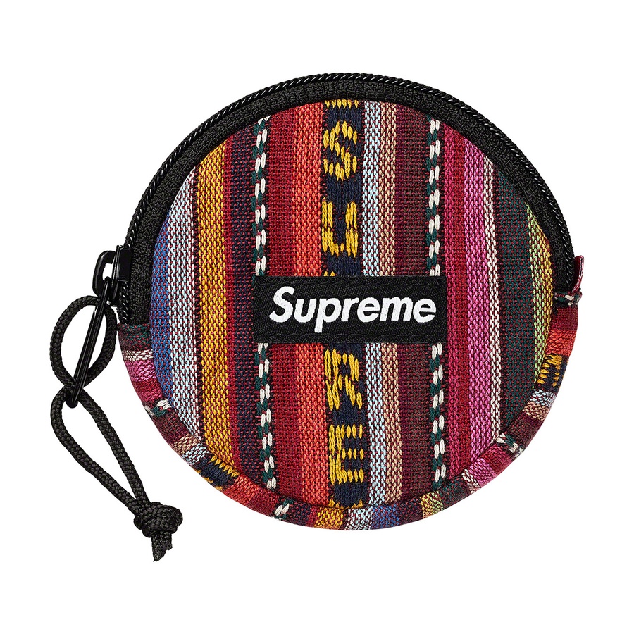 woven stripe coin pouch supreme