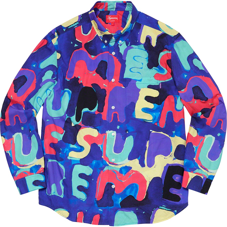 supreme painted logo shirt