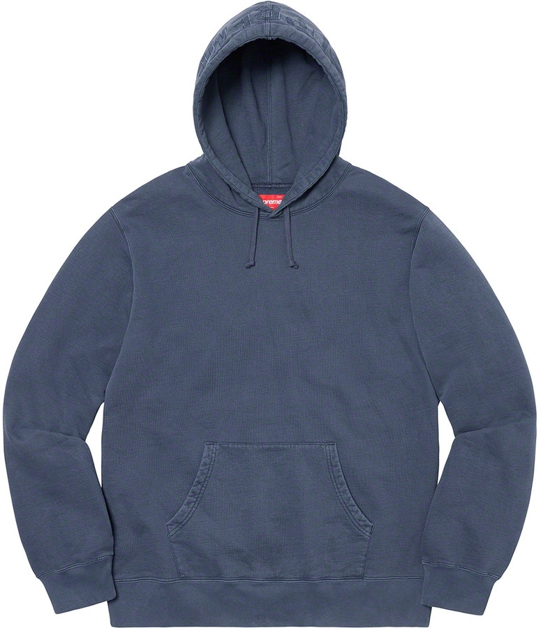 Supreme Overdyed Hooded Sweatshirt (SS20) Navy - Novelship