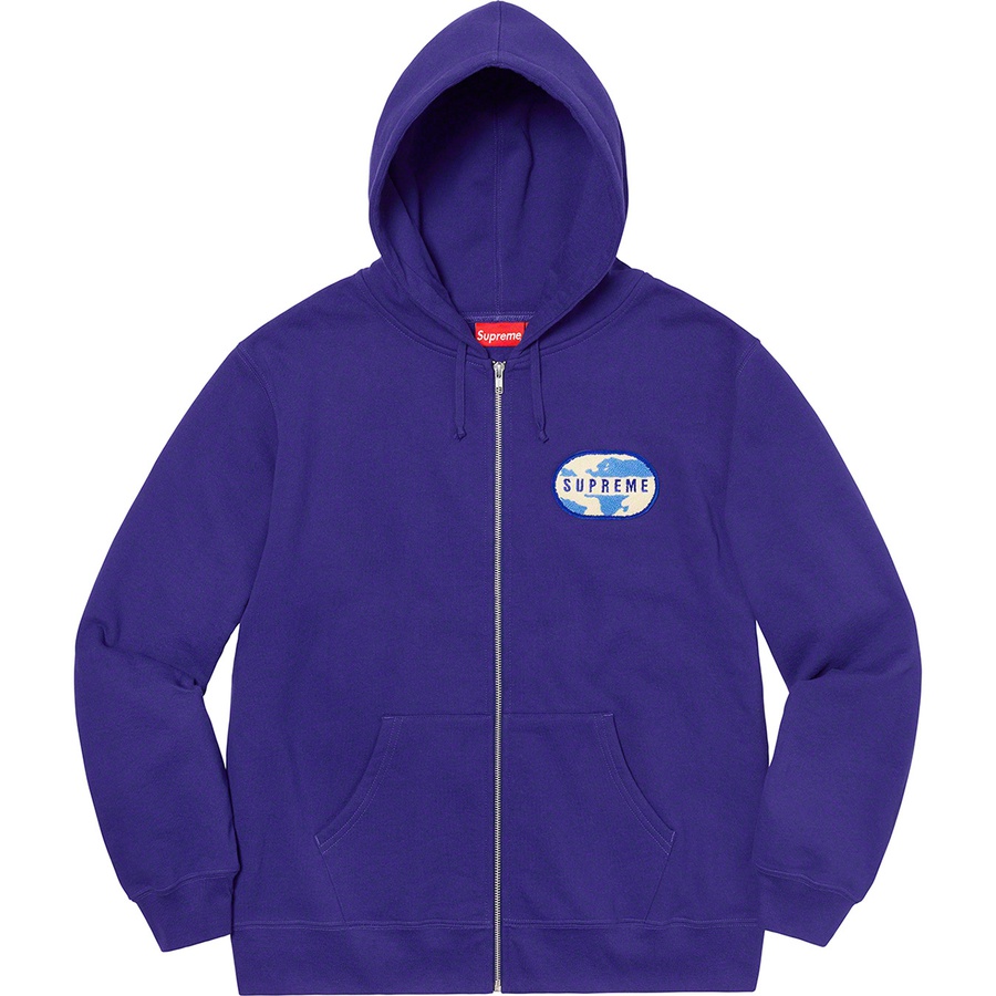 supreme world famous zip up hooded sweatshirt