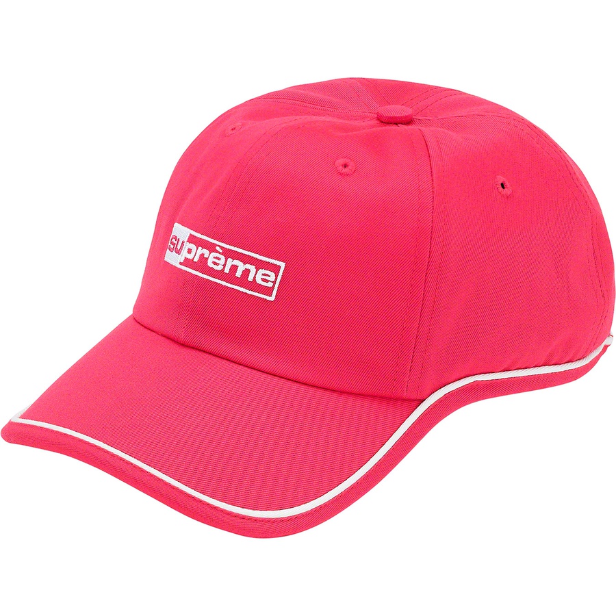 supreme piping 6 panel hat