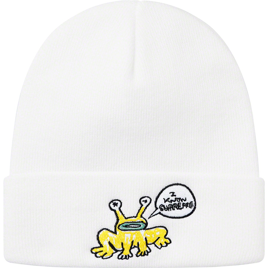 white supreme beanie