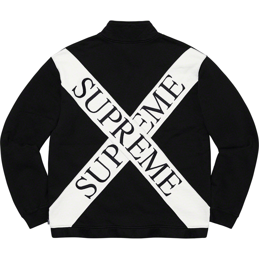 supreme cross half zip sweatshirt