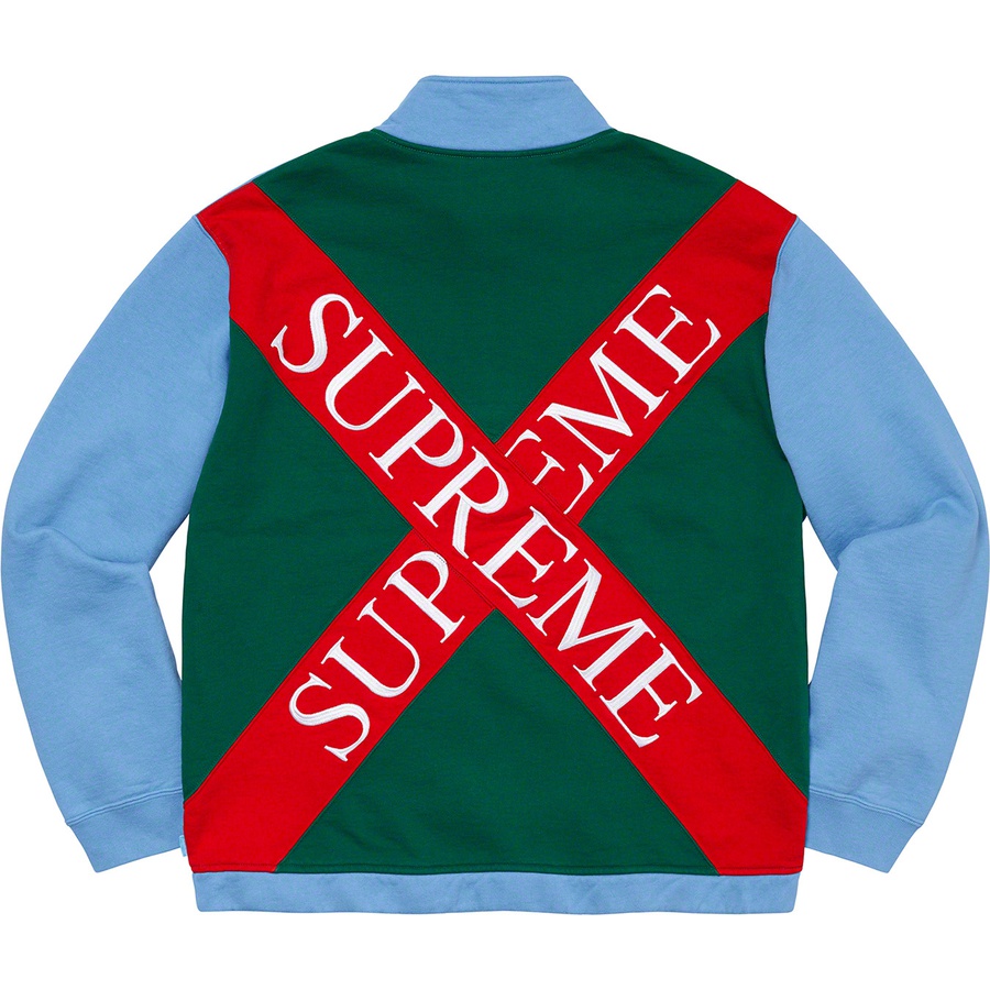 supreme sweatshirt blue and red