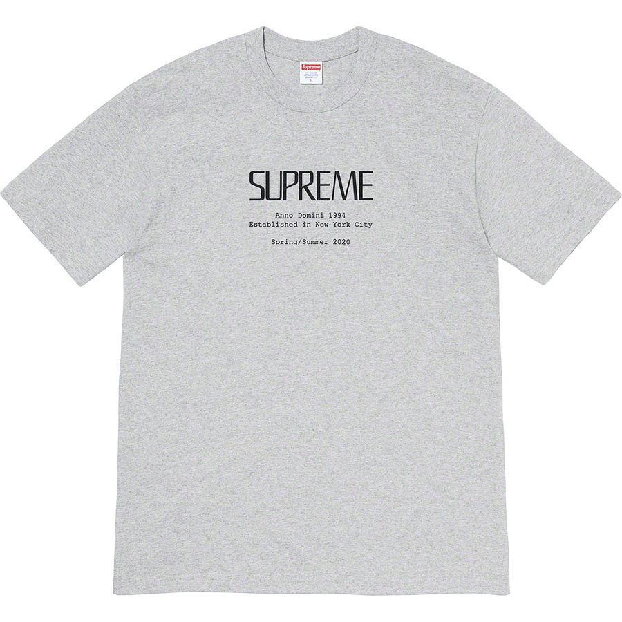 Supreme Anno Domini Tee Heather Grey 