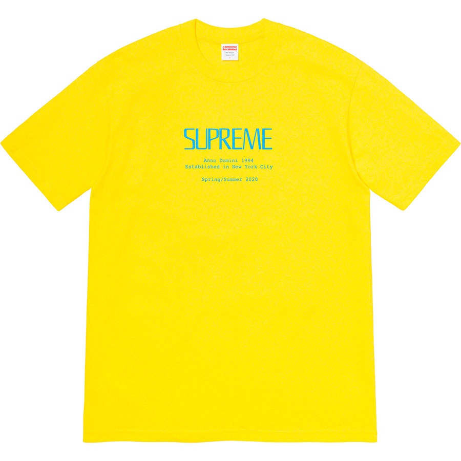 supreme t shirt yellow