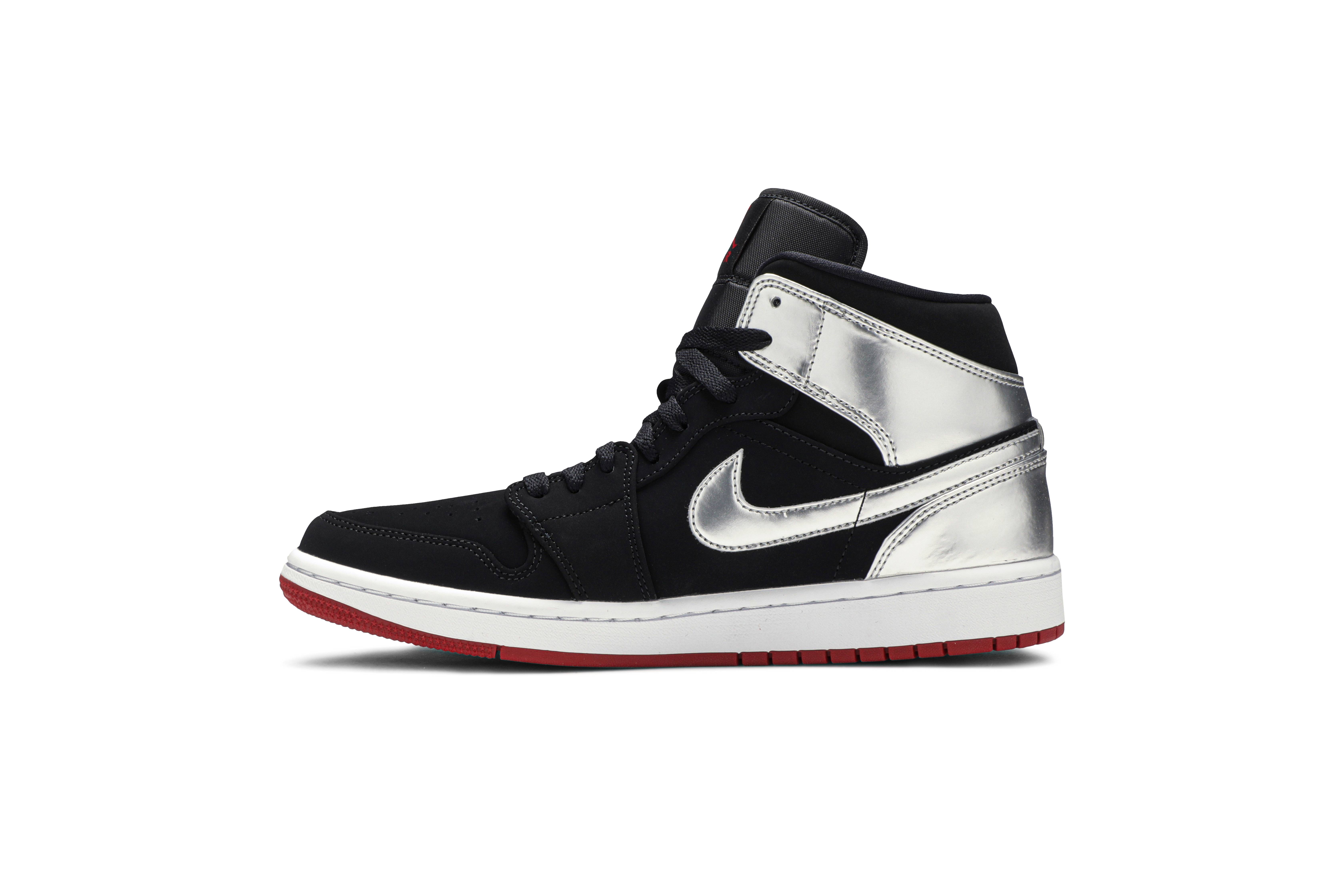 jordan 1 black and metallic silver