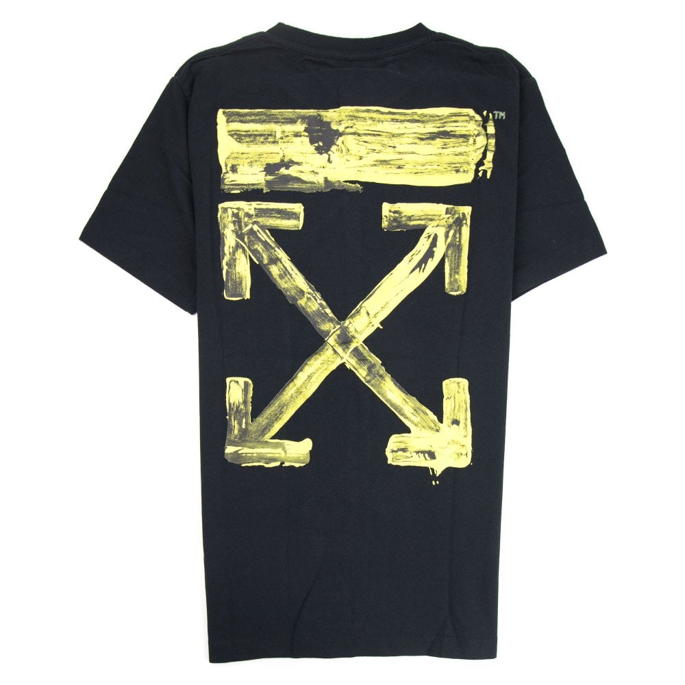 off white t shirt black yellow