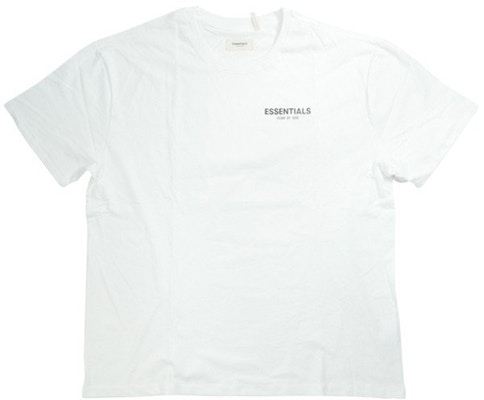 Fear of God ESSENTIALS Boxy Logo T‑Shirt White - Novelship