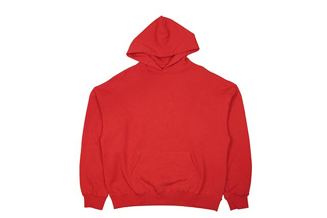 fear of god red hoodie