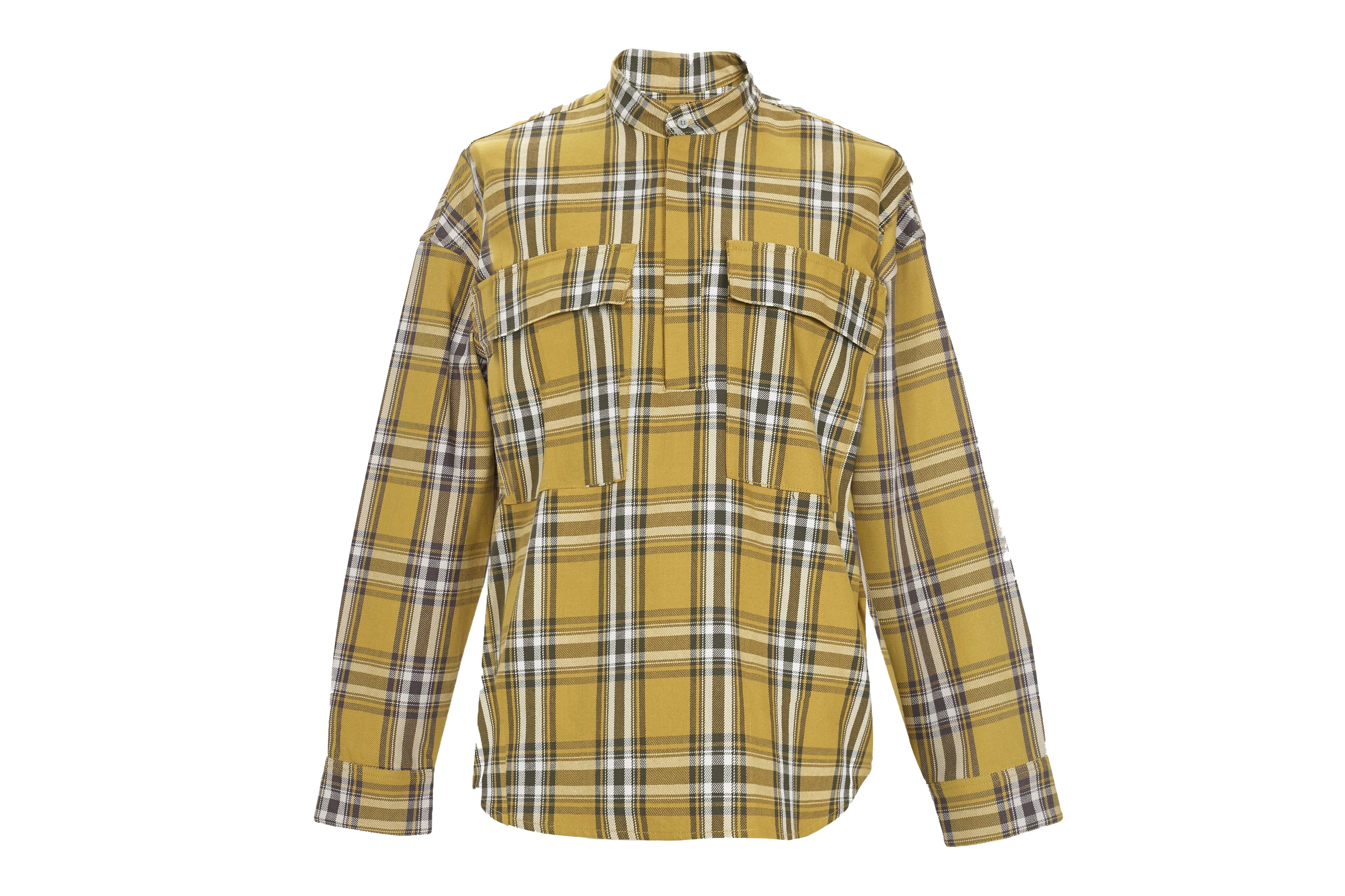 fear of god plaid pullover henley