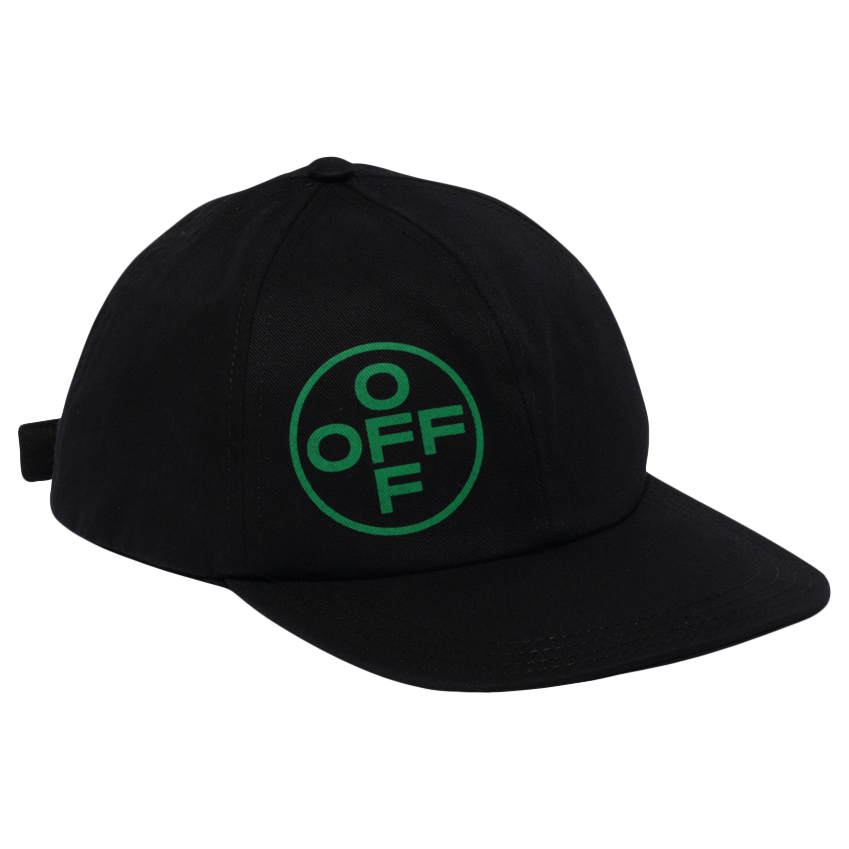 off white green hat