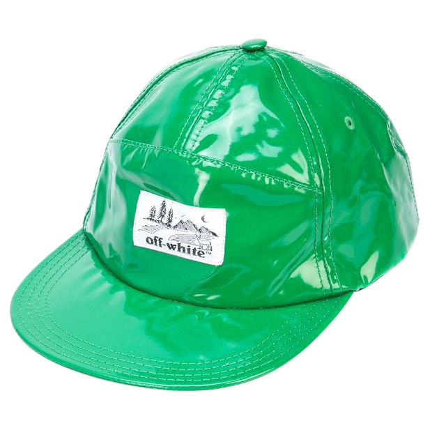 off white green hat