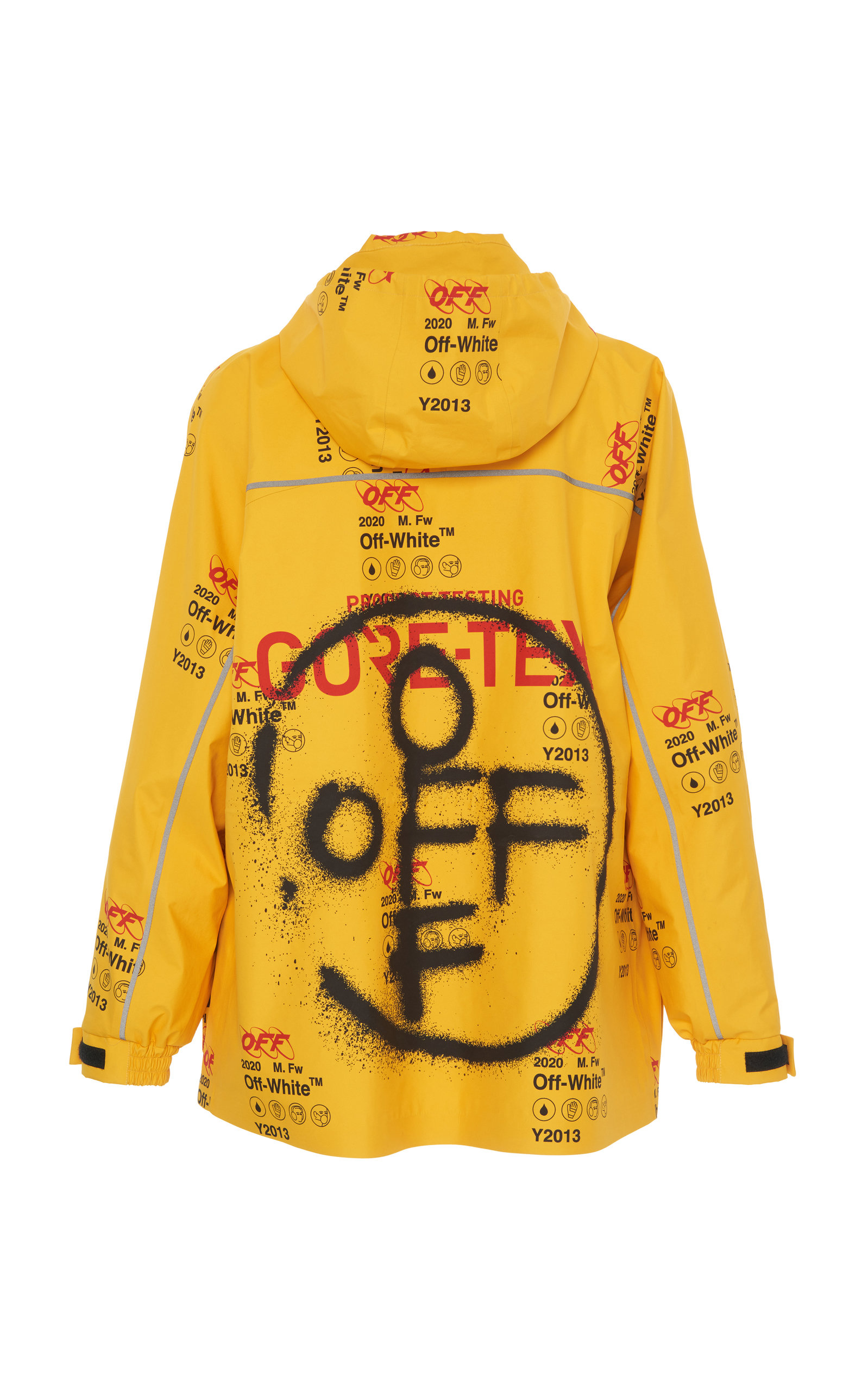 off white yellow coat