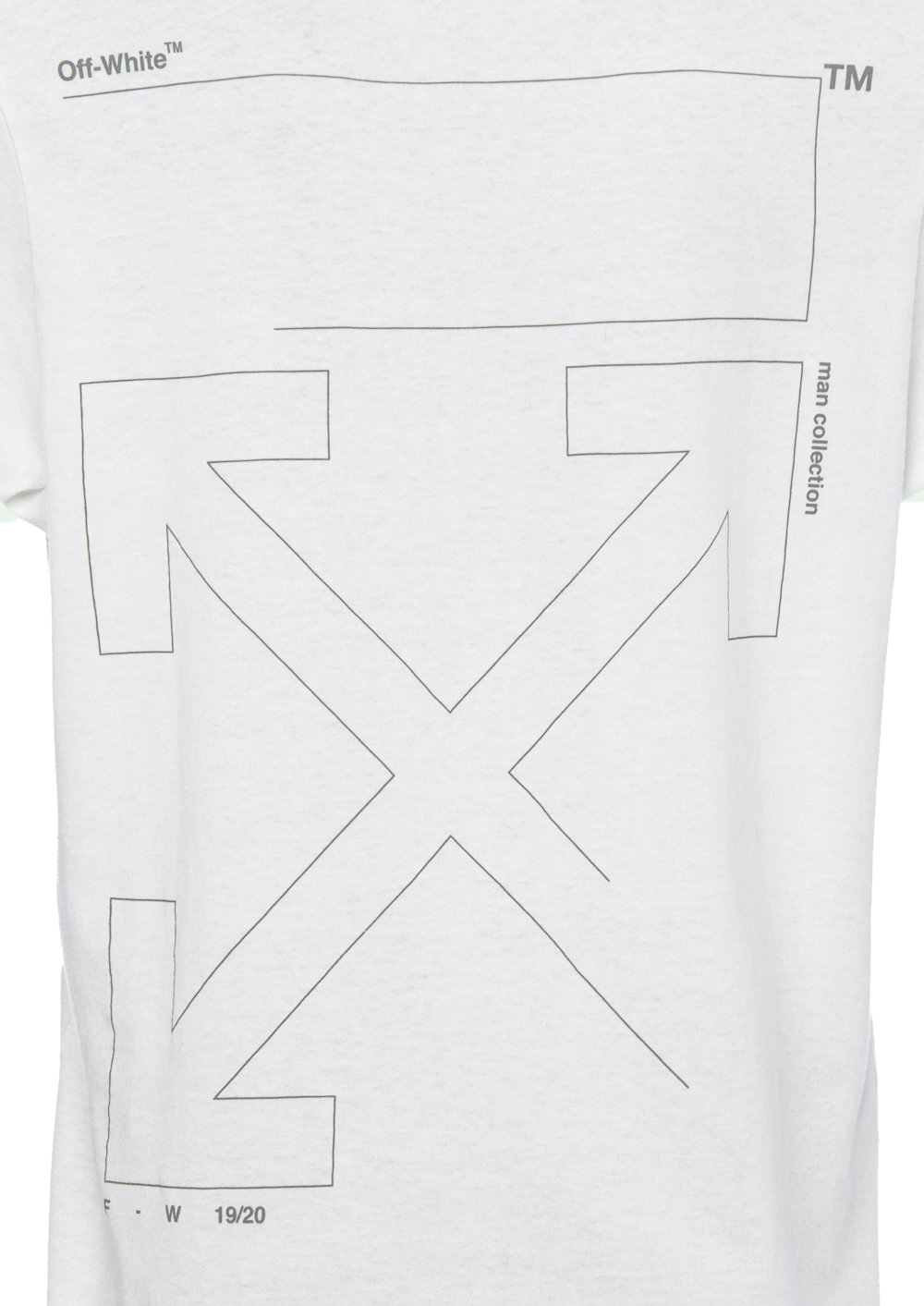 off white silver t shirt