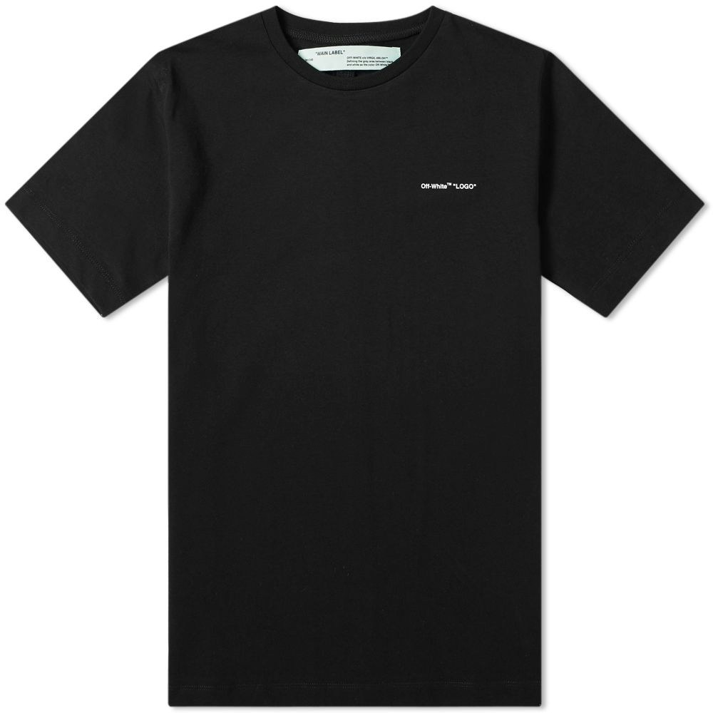Off‑White Slim Fit Logo T‑Shirt Black/White - Novelship