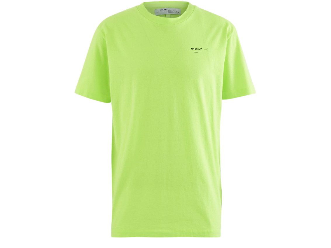 off white neon green shirt