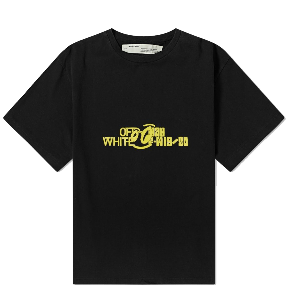 Off‑White Halftone T‑Shirt Black/Yellow 