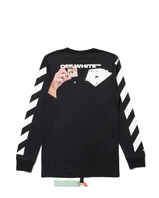 off white card shirt