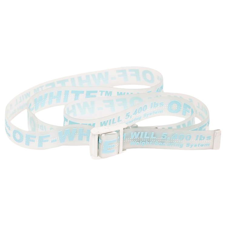 off white industrial belt transparent