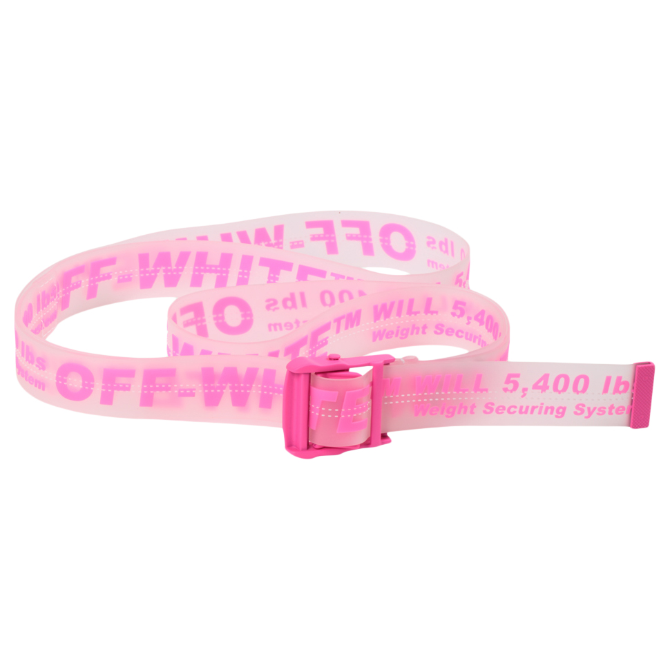 off white industrial belt transparent