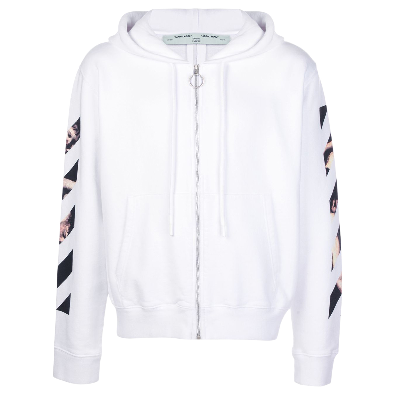 off white diag caravaggio hoodie blue
