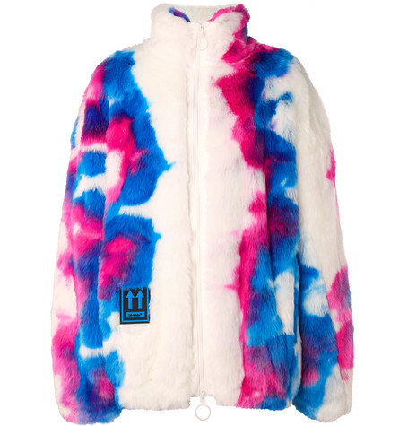 off white blue coat