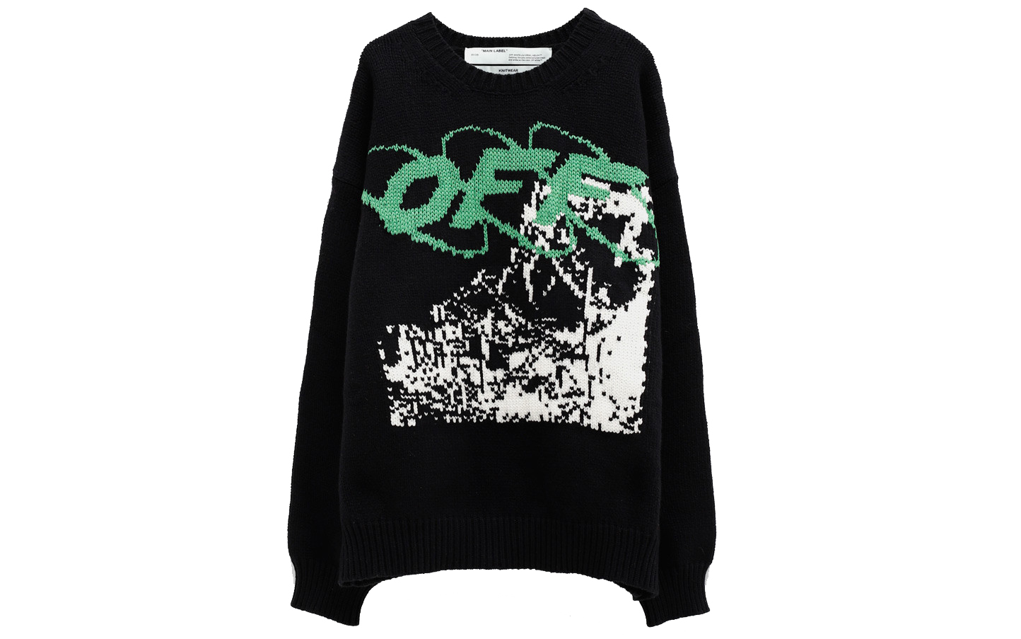 Off‑White Ruined Factory Sweater Black/White - Novelship