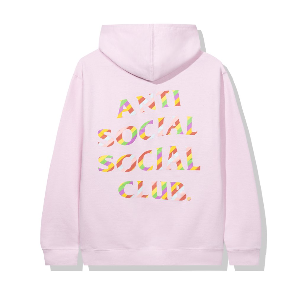 anti social social club bat emoji hoodie pink